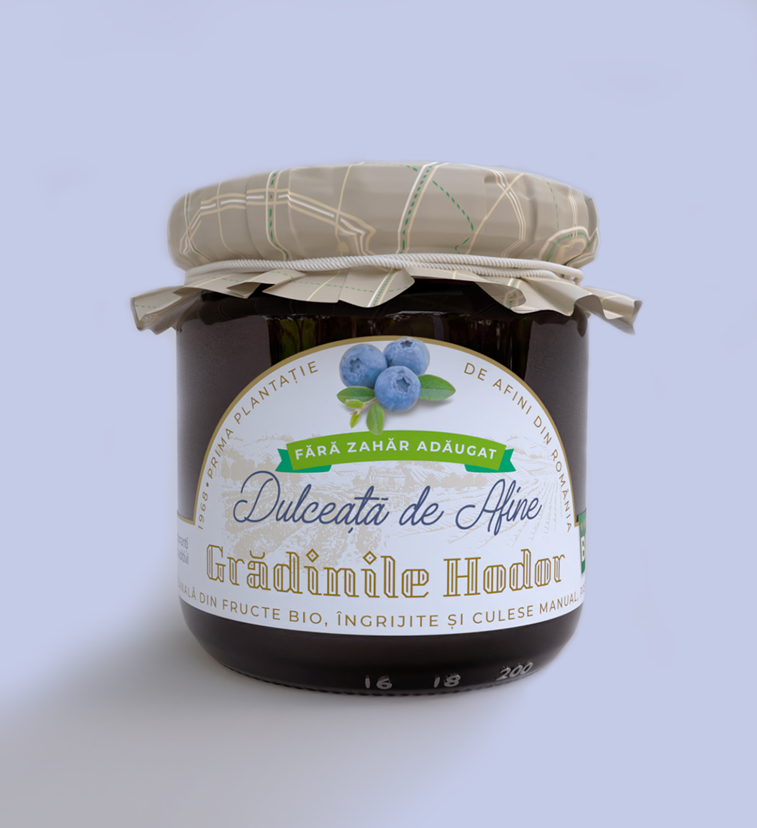 Dulceață de Afine Gradinile Hodor, fără zahăr adăugat 